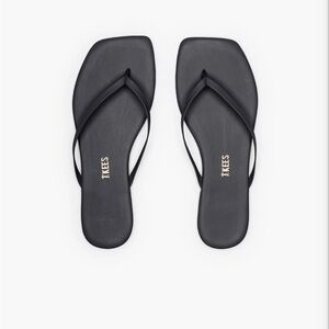 TKEES - Square Toe Lily flip flops - NEW NEVER WORN